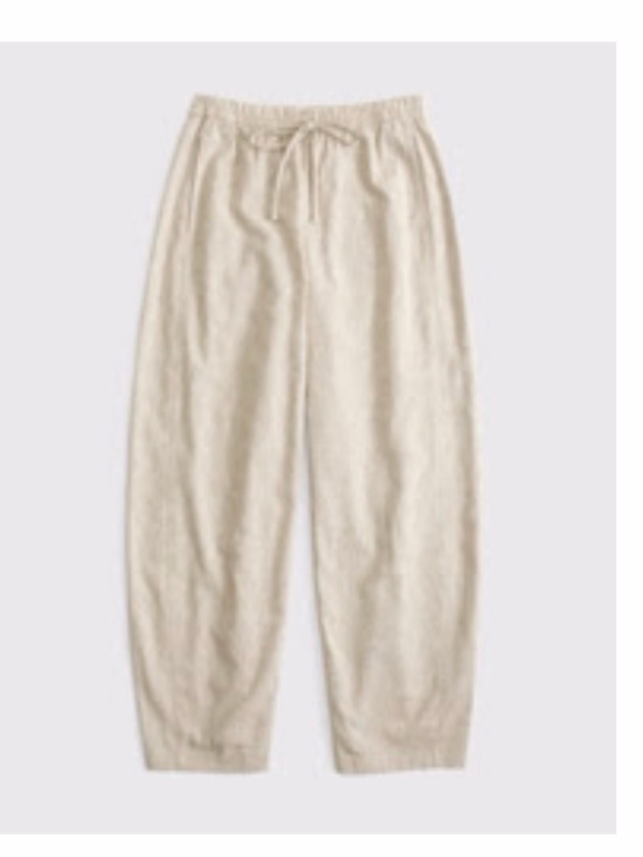 Abercrombie & Fitch Light Gray Drawstring Chinos